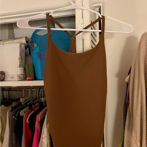 Brown Strappy Tank Top